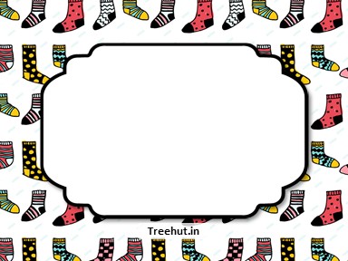 Christmas Socks Free Printable Labels, 3x4 inch Name Tag